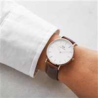 Orologio Daniel Wellington Donna Classic Bristol in Acciaio placcato oro rosa DW00100039 - DW00100039